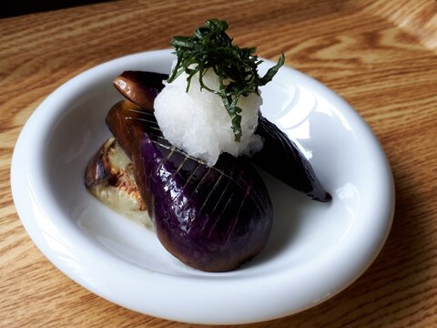 大根おろしでサッパリ焼きナス